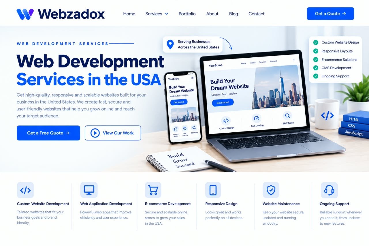 Best web development agency in United States - Webzelia serving major US cities